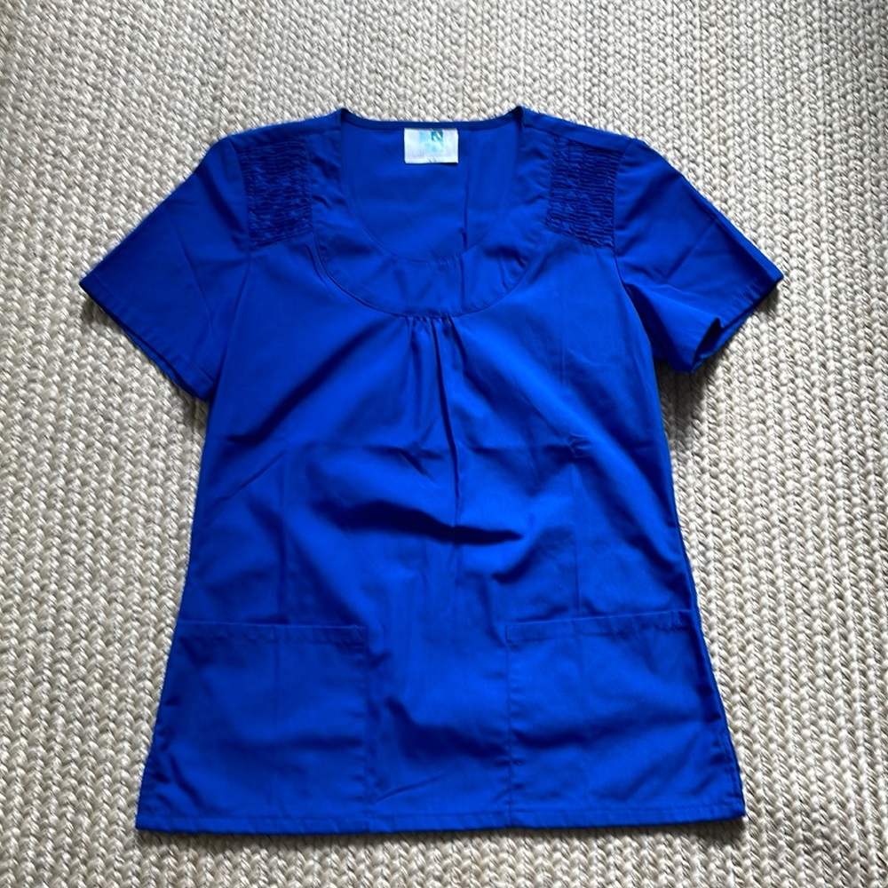 Adar Uniforms Women’s Royal Blue Scrub Top- XS